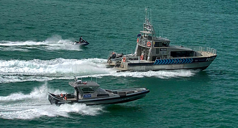 Tamaki Makaurau Auckland Police Maritime Unit. Supplied 1